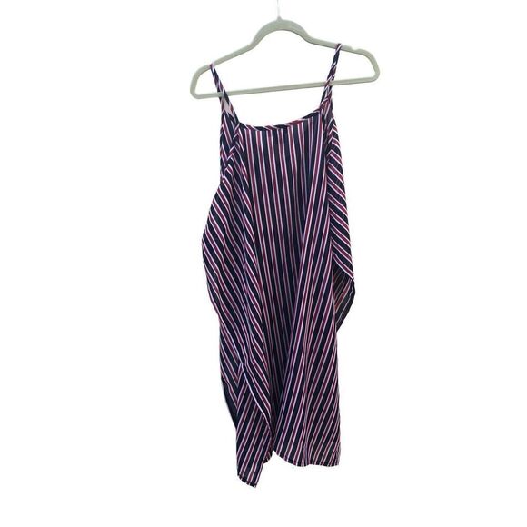 Steve Madden Women's Red Black White Stripe V-neck Side Knot Top Size OSFM - Picture 1 of 5